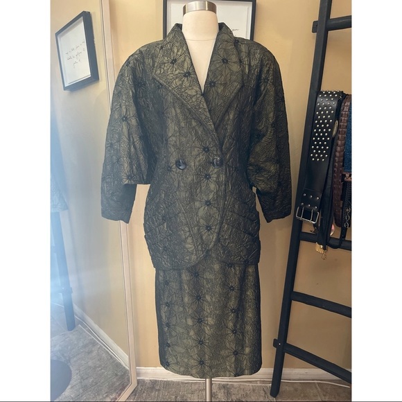 VINTAGE 80s EMILIO PARIS 2 piece set sz 4/6 - Picture 4 of 8